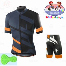 Conjunto de ropa de ciclismo para niños, Jersey de manga corta de secado rápido, transpirable, verano, 2022 2024 - compra barato