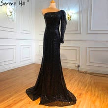 Serene Hill-vestido de noche con un hombro descubierto para mujer, traje Formal elegante y Sexy con abertura de sirena, color negro, CLA70897, 2021 2024 - compra barato