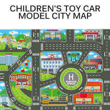 Tapete de mapa infantil para crianças, carpete infantil para brincadeiras, escaladas, tráfego, brinquedos, presentes para bebês 2024 - compre barato