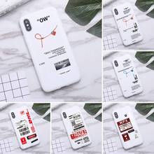 hot off sports brand DHL express Phone Case for iPhone 11 Pro Max X XR XS 8 7 6s Plus Candy white Silicone Cases 2024 - buy cheap