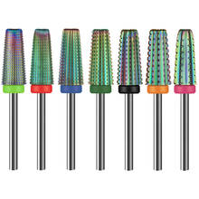 CHNRMJL 7Pcs/set 5 In 1 Rainbow Carbide Tungsten Nail Drill Bits 2 Way Cut Drills Tapered Milling Cutter Nails Art Manicure Tool 2024 - buy cheap