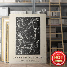 Arte abstrata moderna, poster de arte de jackson pollock, arte de impressão do museu de exposição, poster de impressão de jackson, imagem de parede pollock 2024 - compre barato