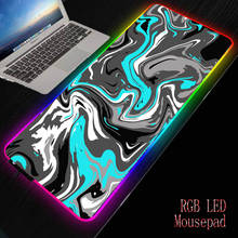 Mairuige Colorful Marble Gaming LED RGB Large Gamer Mousepad USB Lighting Backlit  Computer Mat Keyboard Desk Pad Cs Go Xxl 2024 - buy cheap