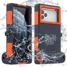 15 метров водонепроницаемый чехол для iPhone X XS MAX XR 6 6S 7 8 Plus ударопрочный чехол для дайвинга для iPhone 11 Pro Max подводный чехол 2024 - купить недорого