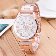 2019 New Famous Brand Geneva Rosy Gold Casual Quartz Watch Women Full Stainless Steel Dress Watches Relogio Feminino Hot Clock 2024 - buy cheap
