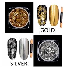 1 Box Mirror Glitter Silver & Gold Nail Sequins 0.2g/box Irregular Aluminum Flakes Nail Art Glitter Powder Paillettes,1 2 Colors 2024 - buy cheap