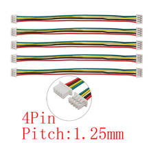 Conector de fio micro jst 1.25mm 4 pinos, conector fêmea para fêmea 10cm 15cm 20cm 30cm, 20/peças 2024 - compre barato