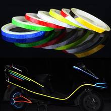 800 *1cm Bicycle Reflective Stickers Tape Motor Car Self Adhesive Body Wheel Safe Accessories Reflecting Decal Tape Car Styling 2024 - buy cheap