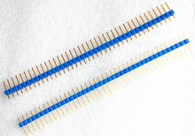 10 pçs/lote boa qualidade 2.54mm 1x40 única linha azul pinos de agulha macho pino cabeçalho tira 2024 - compre barato