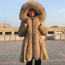 2020 real parkas  Rabbit fur liner thick warm winter fashion new real fur coat 2024 - buy cheap