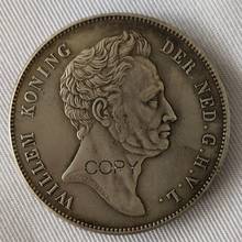 1840 holanda 2.5 moeda de cópia banhada a prata 2024 - compre barato