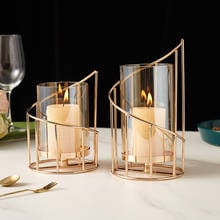 modern gold metal Glass Candlesticks for candles holder for wedding decoration chandelier dining table Nordic Home decor Party 2024 - buy cheap