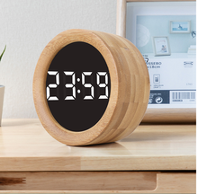 Relógio despertador japonês de madeira, alarme criativo para estudantes, dormitório pequeno, enfeite, mesa de relógio digital para casa e quarto 2024 - compre barato