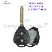 Remtekey TOKAI RIKA Remote key 3 button 434Mhz TOY43 for Toyota HILUX+434mhz+G chip 2024 - buy cheap