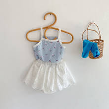 HETISO Floral Baby Girl Clothes Vest+Skirt 2 Pcs Summer Suit Cotton Newborn Clothing Sets clothes for новорождëных  0 2 3 years 2024 - buy cheap