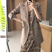 Vintage Business Blazer Long Sleeve Slim Notched With Belt Suit Jacket Female Outerwear Fashion Casaco Feminine 2024 - buy cheap