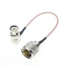 BNC Male Right Angle To UHF PL259 Male  Connector Bulkhead Pigtail Jumper RF RG316 Cable S 2024 - buy cheap