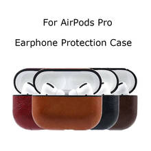 Funda de cuero de lujo para auriculares inalámbricos Apple AirPods Pro, Funda protectora de cuero PU ultrafina, caja de carga 2024 - compra barato