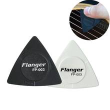 Flanger-palhetas para violão triângulo, 1 peça, preto e branco, antiderrapante, material abs, acessórios para guitarra 2024 - compre barato