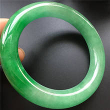 Pulseira jade burmesa natural, bracelete redondo gelo verde esmeralda para mulheres modelos de jade 2024 - compre barato