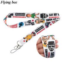 Flyingbee Walter-Cuerda de teléfono blanca para hombre y mujer, llaveros para llaves, tarjeta de identificación, cordones de dibujos animados, X0809 2024 - compra barato