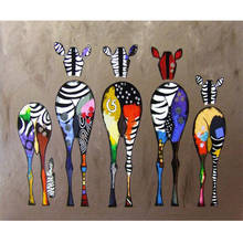 AMTMBS Abstract Animals Zebra Deer DIY Painting By Numbers Drawing On Canvas HandPainted Pictures By Numbers Home Wall Art Decor 2024 - buy cheap