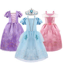 Vestido de princesa para niña pequeña, disfraz de Cenicienta, Sofía, Rapunzel, fiesta de cumpleaños y Navidad, 2-8 años 2024 - compra barato