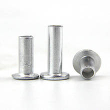 10pcs M8 aluminum flat head rivets round half hollow percussion rivet knock rivetings tap riveting GB875 12mm-40mm length 2024 - buy cheap