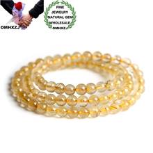 OMHXZJ-pulsera de tres capas con cuentas de Cuarzo rutilado Natural para hombre y mujer, pulsera fina de moda europea, regalo de cumpleaños, venta al por mayor CS90 2024 - compra barato