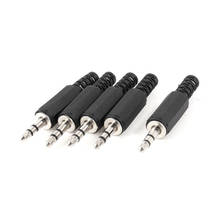 5PCS 3.5mm HeadPhone Connector Male Two Channel Audio Jack Plug 3.5 Mm With Black Plastic Housing 2024 - buy cheap