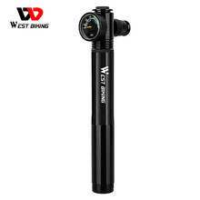 WEST BIKING Bike Pump for Front Fork & Rear Suspension Aluminum Alloy Tire Inflator Schrader Presta Valve 300 PSI Bicycle Pump 2024 - buy cheap