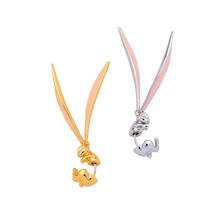 Korean Version Of Cute Creative Bunny Niche Design Fashion Earrings Enamel Glaze Elegant And Sweet Party Long Ear Jewelry Female 2024 - buy cheap