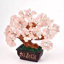 MOKAGY-Árbol de dinero de cristal de cuarzo rosa Natural, 150mm, 1 unidad 2024 - compra barato