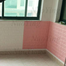 Papel de parede autoadesivo de simulação de tijolos, 70x77cm, fundo de tv 3d para sala de estar, à prova d'água, isolamento acústico 2024 - compre barato