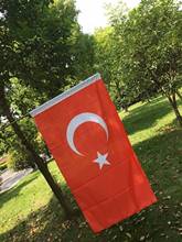 free shipping Turkey national flags 90*150cm Turkey polyester hanging flag For Decoration party 3*5feet 2024 - buy cheap