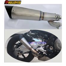Индивидуальный S1000RR 17-18 глушитель выхлопной трубы мотоцикла из титанового сплава глушитель выхлопной трубы углеродный наконечник для 17-18 S1000RR 2024 - купить недорого