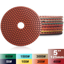 Free shipping 7pcs Red diamond polishing pads 5 inch 125mm diamond abrasive disc for stone concrete 2024 - buy cheap