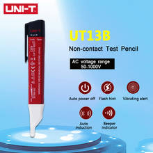 UNI-T UT13B детекторы напряжения переменного тока авто чувство Тест Ручка 50 V-1000 V регулируемая чувствительность вибрации/Индикатор низкого заряда батареи 2024 - купить недорого