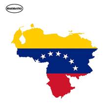 Hotmeini-adesivo para carro, 13cm x 11.7cm, estilo venezuela, bandeira, acessórios para geladeira, porta, carro, à prova d'água 2024 - compre barato