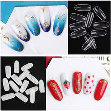 100pcs/pack Natural Clear False Nails Oval Round French Fake Nails Art Long Ballerina Full Nails Decorated Acrylic Nail Tips 2024 - buy cheap