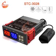 Controlador térmico de umidade para temperatura STC-3028, interruptor com controle térmico e tela dupla, umidostato, termostato digital 2024 - compre barato