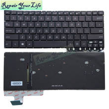 Teclado com iluminação de fundo, estojo para laptop com teclado em inglês, para asus zenbook ux330 ux330c ux330ca ux330cak 2024 - compre barato