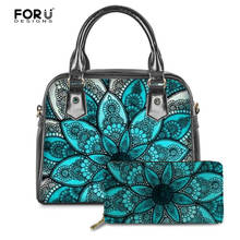 FORUDESIGNS Handbags Women 2PCS/Set Fashion Bohemian Flower Print Ladies Leather Pu Messenger Bags Tote Shoulder Bag Bolsa Femme 2024 - buy cheap