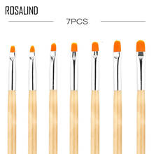 ROSALIND 7 шт./набор, кисточки для маникюра, набор инструментов, 3D гелевые акриловые кисти, карандаш для ногтей, кисти для дизайна ногтей 2024 - купить недорого