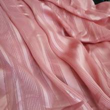 ON SALE Shiny Jacquard Chiffon Metallic Fabric Chiffon Silky Stripe Soft Chiffon Fabric DIY Scarf Blouse Material 2024 - buy cheap