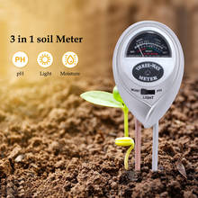 Medidor de umidade do solo 3 em 1, ferramenta de teste de ph, umidade, acidez, luz solar, teste de ph, plantas e jardim, teste de flores, instrumento de umidade 2024 - compre barato