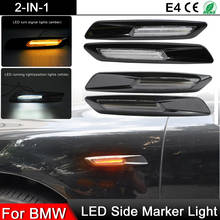 Luz LED de posición lateral para coche, faro delantero con acabado cromado, para BMW 1, 3, 5 Series, E82, E88, E90, E91, E92, E93, E60, E61, 1 par 2024 - compra barato