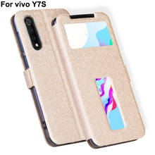 For VIVO Y7S Case luxury Front window stand PU Leather back Cover For VIVO Y7S Y7 S phone cases vivoY7S Y 7S Flip Case bumper 2024 - buy cheap