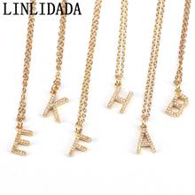 10Pcs, Wholesale Cubic Zircon Alphabet Pendants Gold Color Copper A-Z Letter Pendant Necklace 26 Initial  Jewelry 2024 - buy cheap