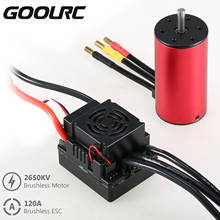 GoolRC S3670 2650KV Brushless Motor 120A Brushless ESC Electric Speed Controller with Programming Card for 1/8 1/10 RC Car 2024 - buy cheap